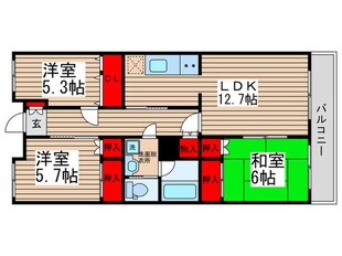 コリンヌ津田沼の物件間取画像